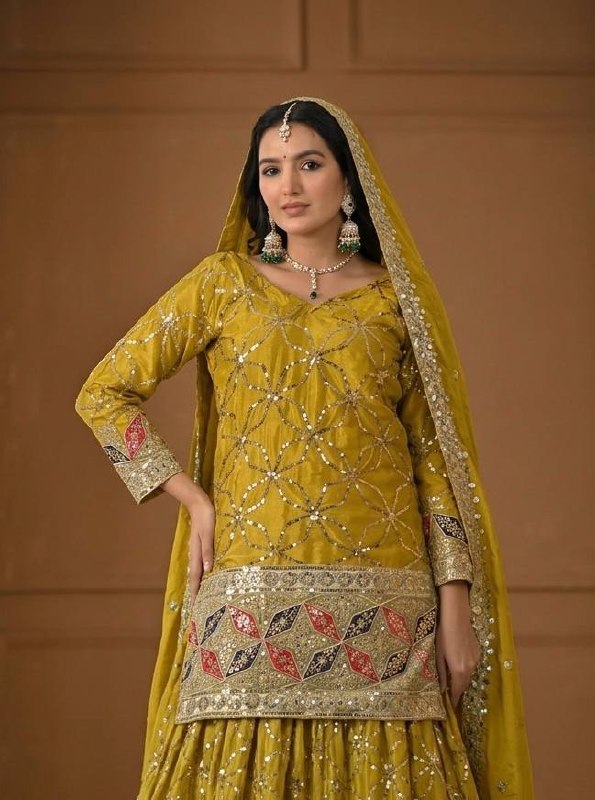 The Sovereign Chartreuse Mirror-Craft Gharara